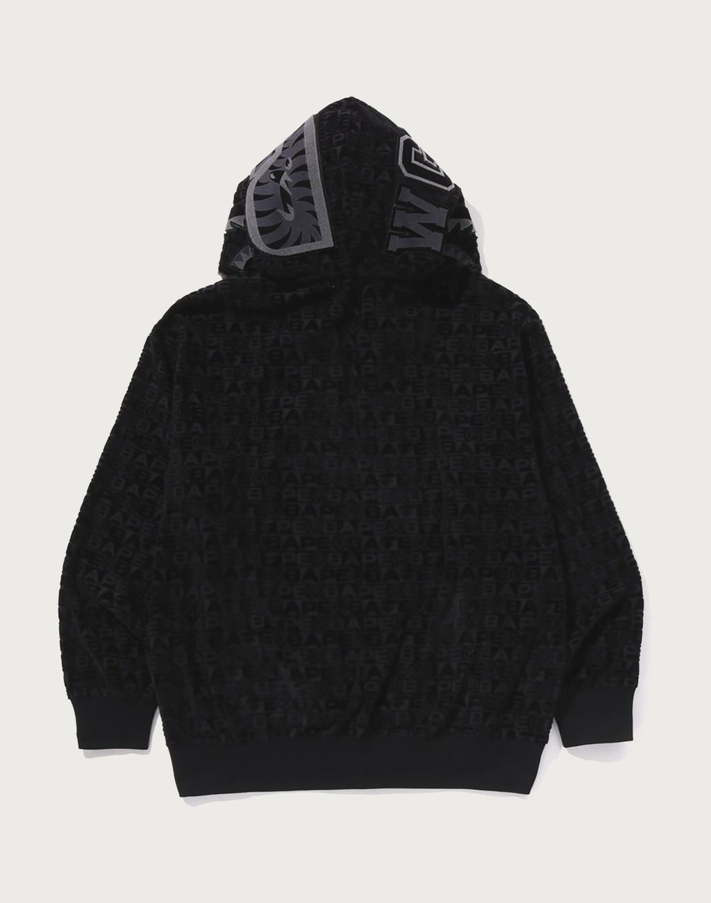 LUX SPORT PATTERN SHARK RELAXED FIT FULL ZIP HOODIE MENS