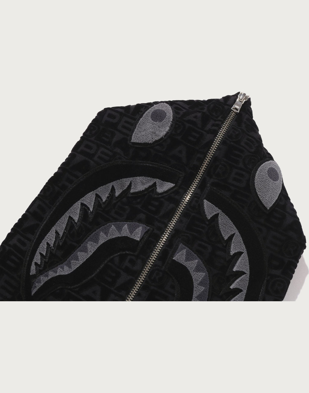 LUX SPORT PATTERN SHARK RELAXED FIT FULL ZIP HOODIE MENS
