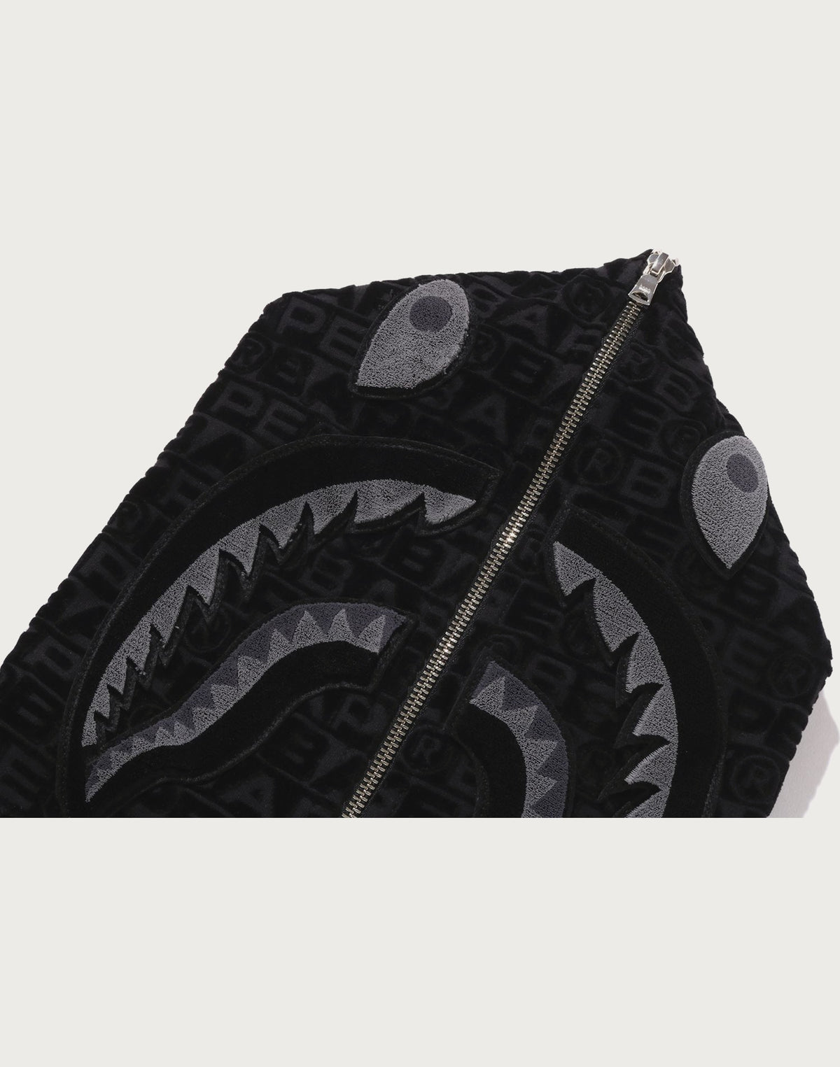 LUX SPORT PATTERN SHARK RELAXED FIT FULL ZIP HOODIE MENS