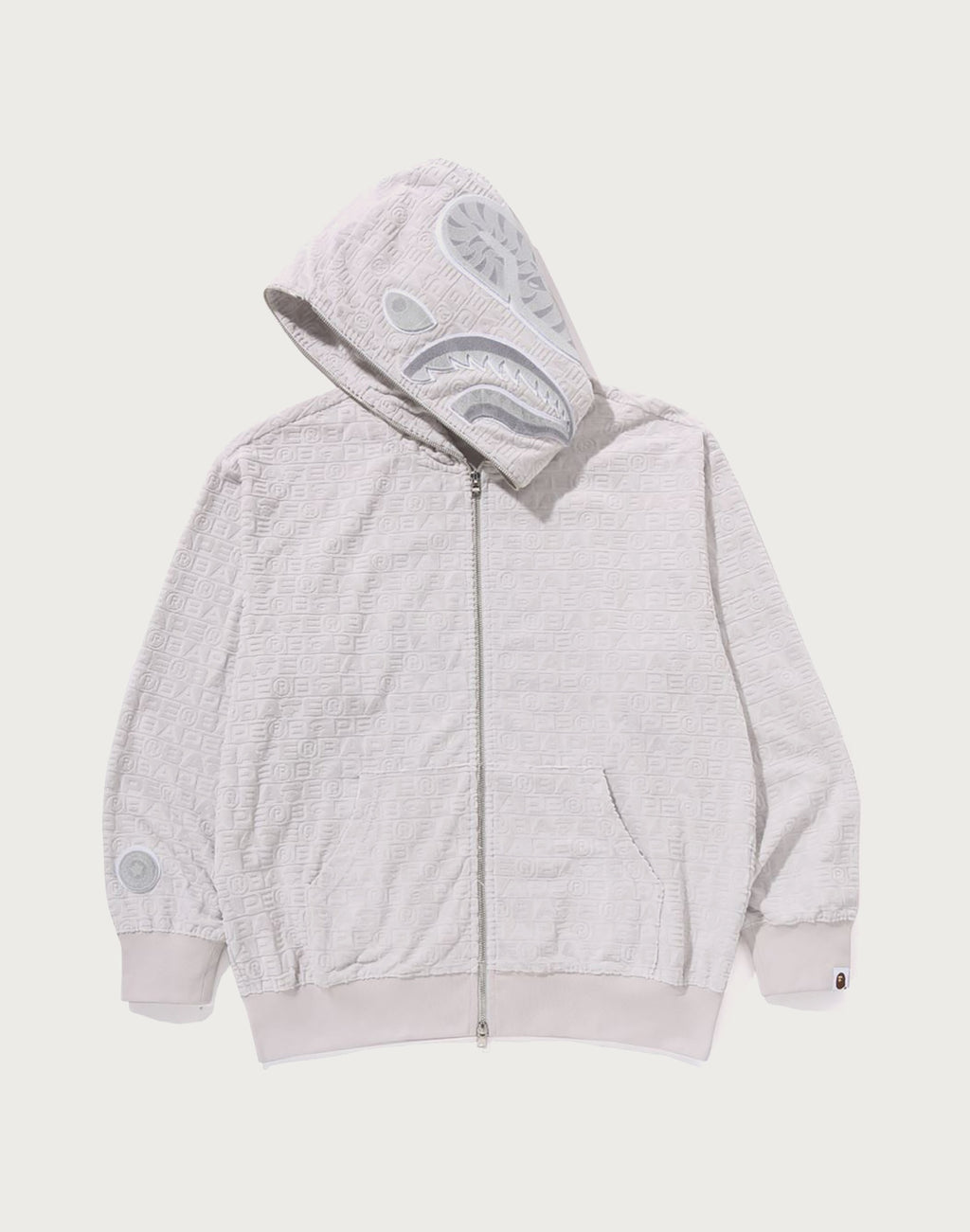 LUX SPORT PATTERN SHARK RELAXED FIT FULL ZIP HOODIE MENS