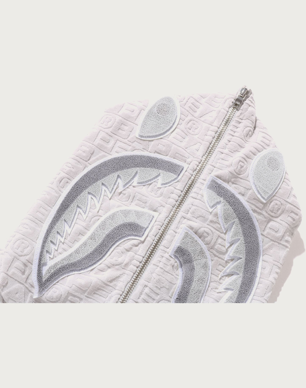 LUX SPORT PATTERN SHARK RELAXED FIT FULL ZIP HOODIE MENS