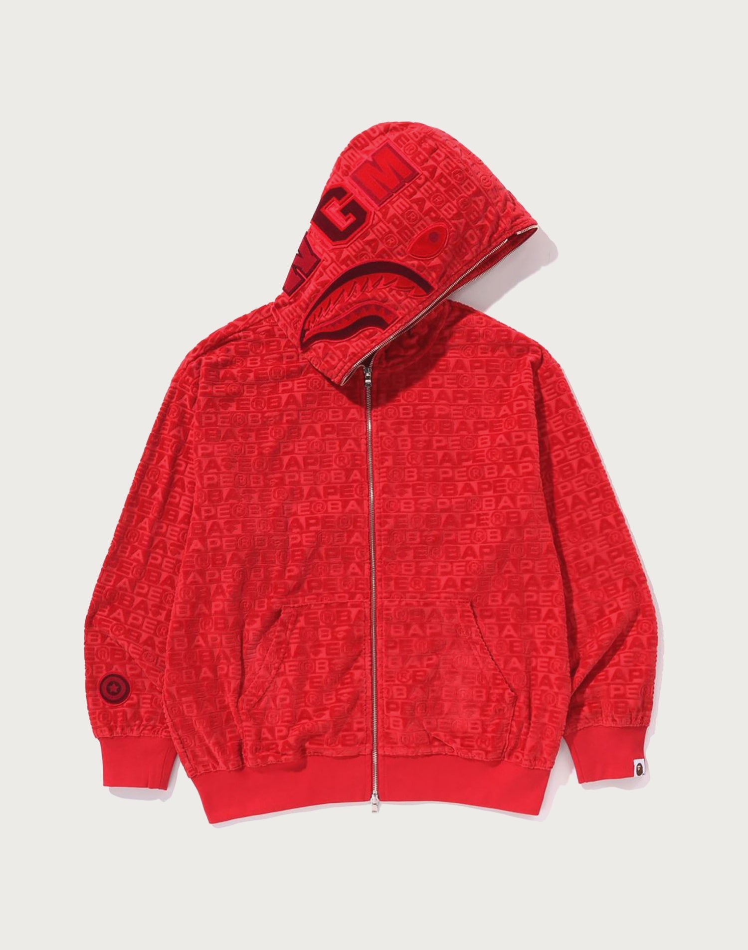 BAPE Mens LUX Sport Pattern Shark Hoodie Men's – Relaxed Fit, Full