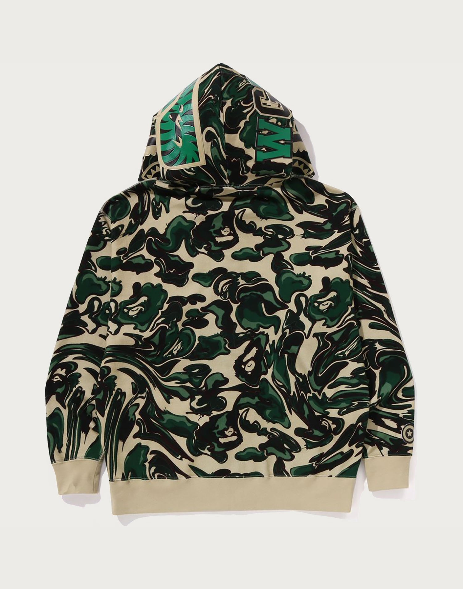 MARBLING CAMO SHARK RELAXED FIT FULL ZIP HOODIE MENS