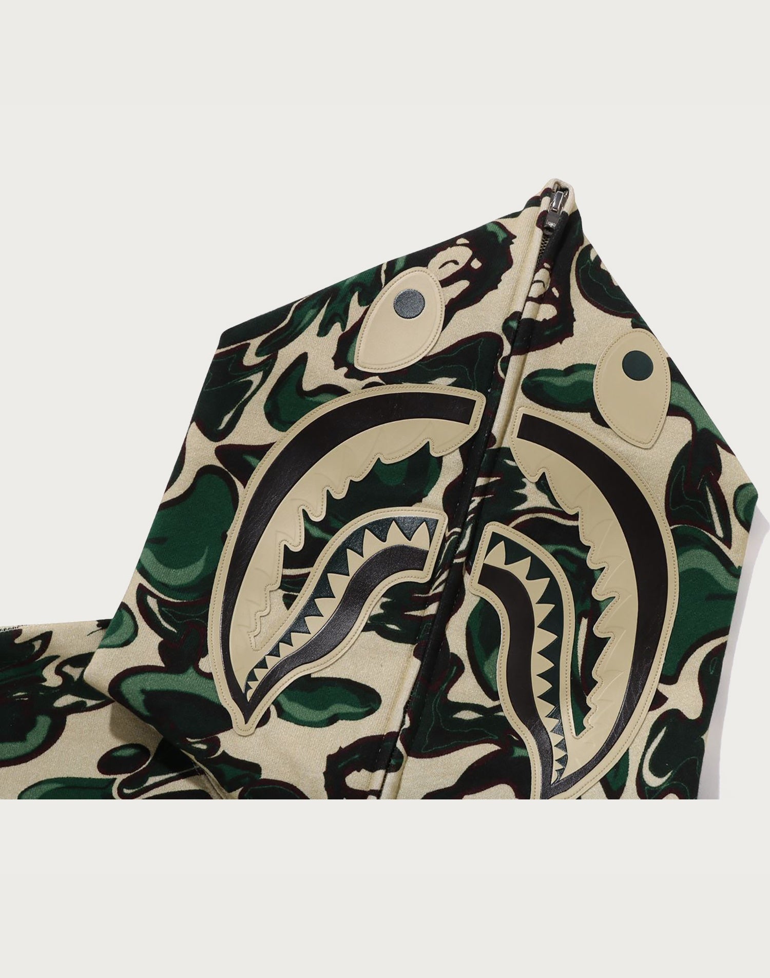 MARBLING CAMO SHARK RELAXED FIT FULL ZIP HOODIE MENS
