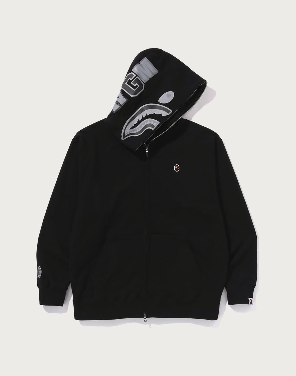 ONE POINT APE HEAD SHARK RELAXED FIT FULL ZIP HOODIE MENS