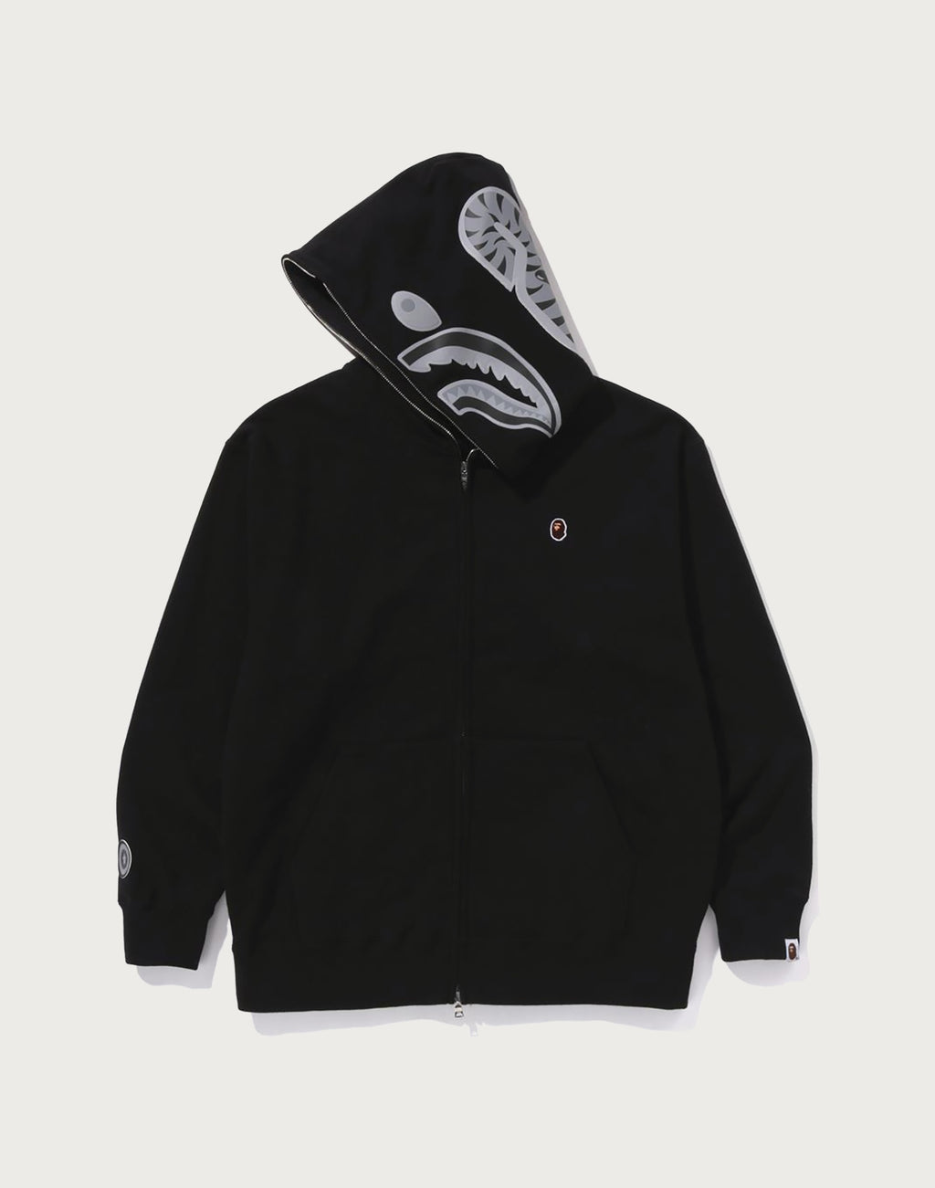 ONE POINT APE HEAD SHARK RELAXED FIT FULL ZIP HOODIE MENS