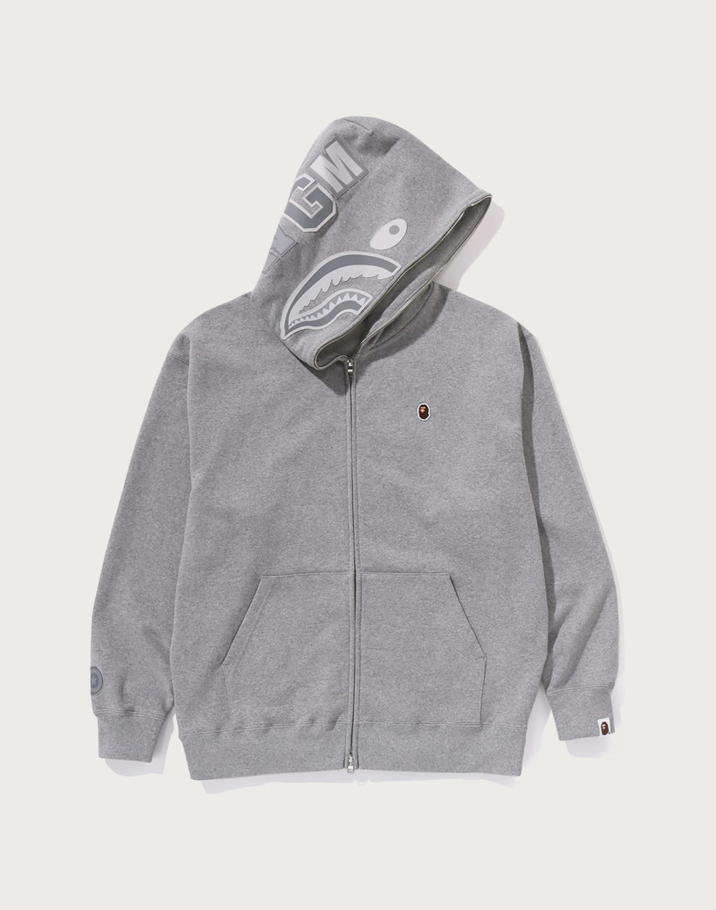 ONE POINT APE HEAD SHARK RELAXED FIT FULL ZIP HOODIE MENS