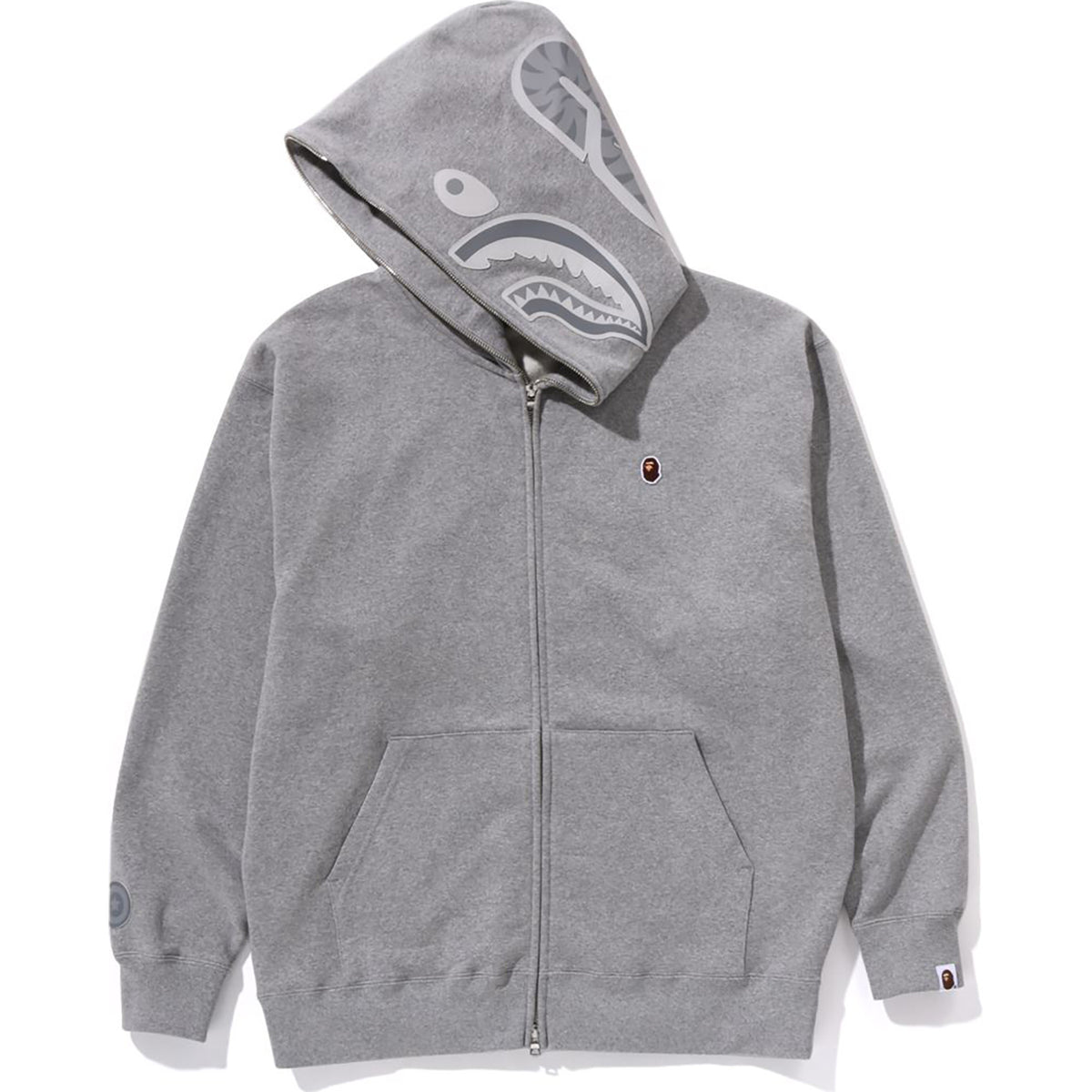 ONE POINT APE HEAD SHARK RELAXED FIT FULL ZIP HOODIE MENS