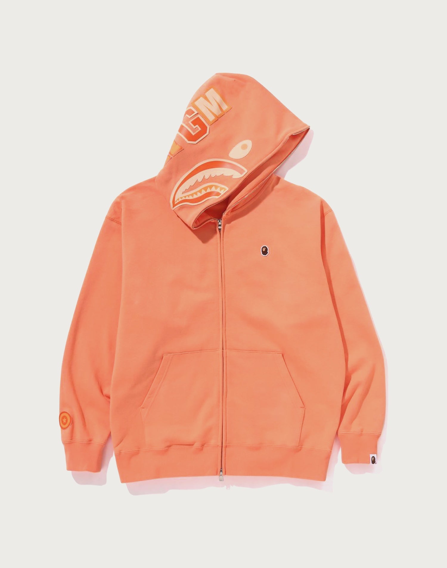 ONE POINT APE HEAD SHARK RELAXED FIT FULL ZIP HOODIE MENS