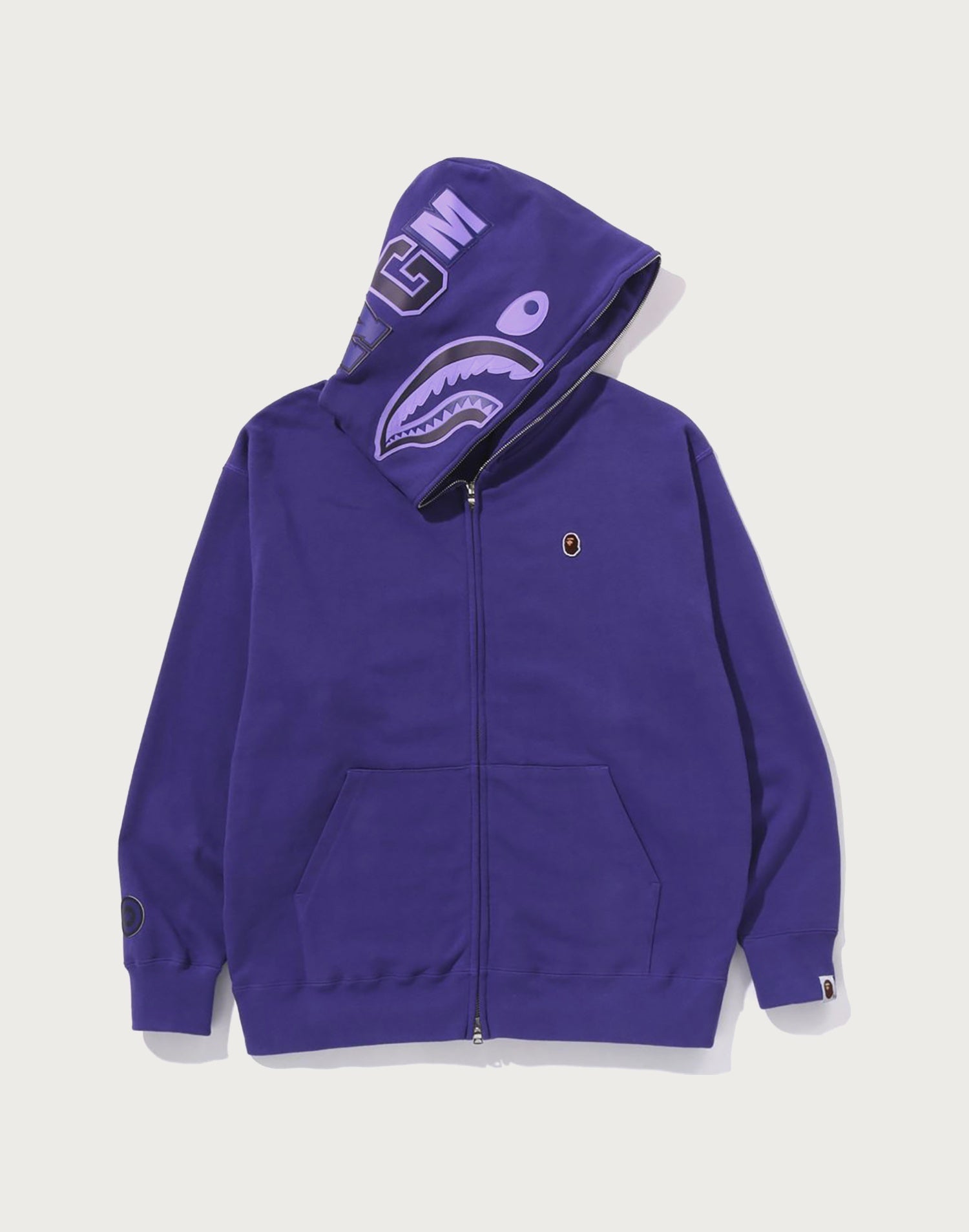ONE POINT APE HEAD SHARK RELAXED FIT FULL ZIP HOODIE MENS