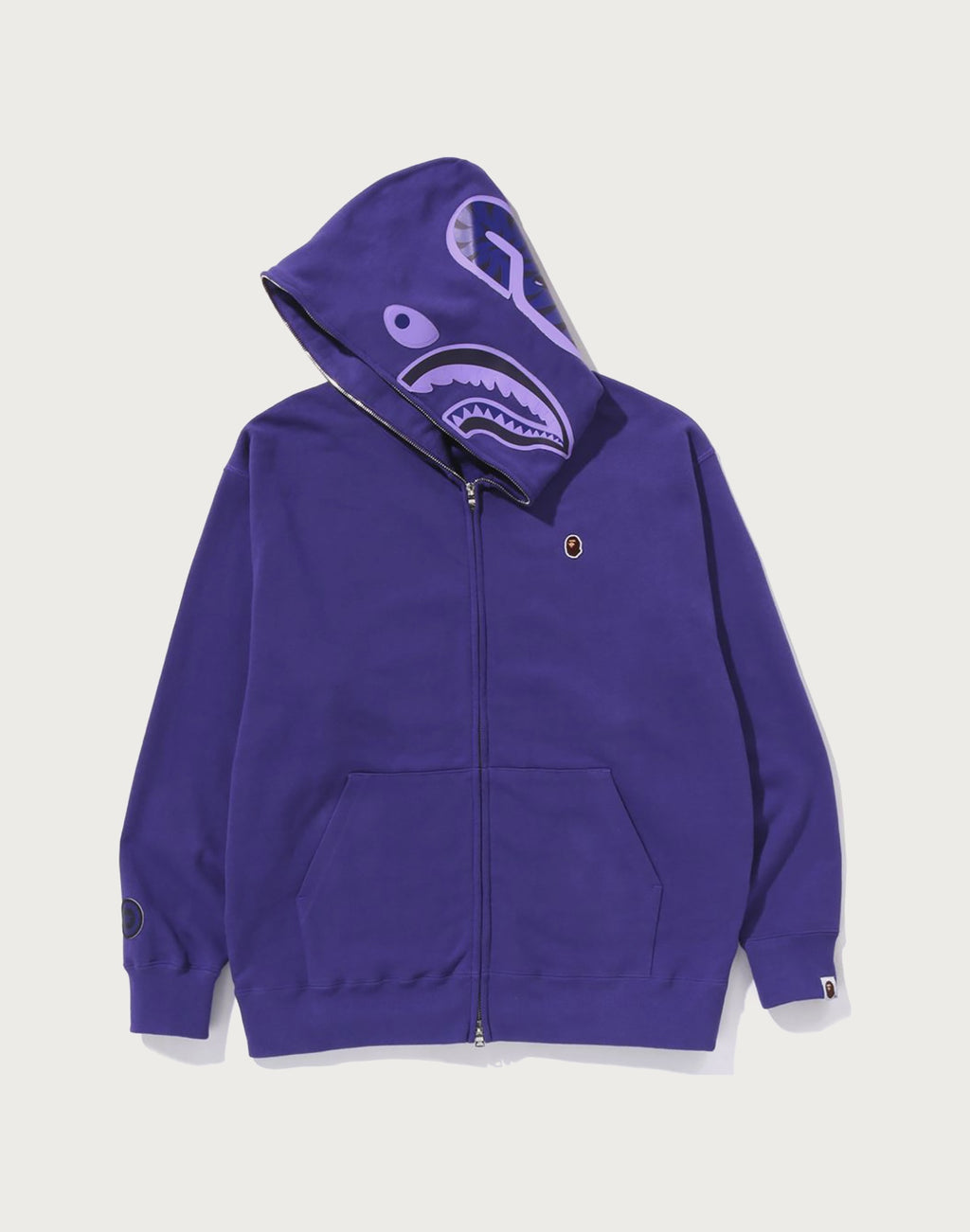 ONE POINT APE HEAD SHARK RELAXED FIT FULL ZIP HOODIE MENS