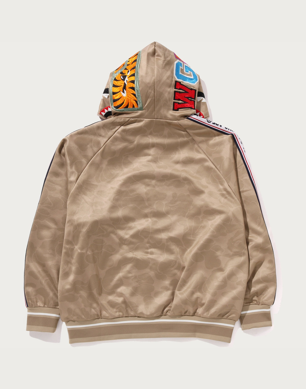 BAPE MENS SOLID CAMO RELAXED FIT SHARK FULL ZIP HOODIE JACKET