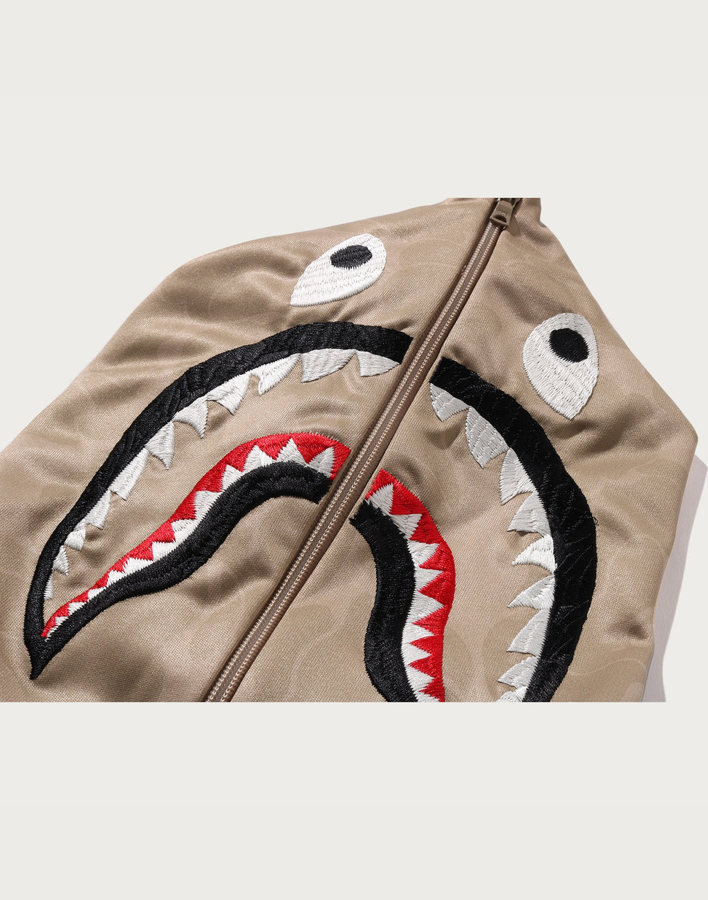 BAPE MENS SOLID CAMO RELAXED FIT SHARK FULL ZIP HOODIE JACKET