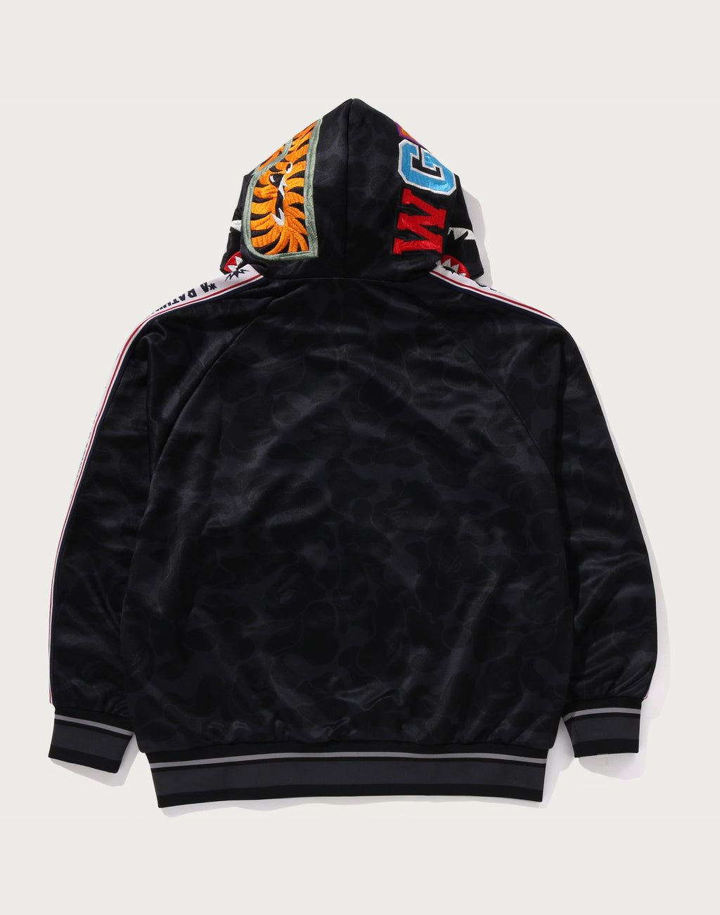 BAPE MENS SOLID CAMO RELAXED FIT SHARK FULL ZIP HOODIE JACKET