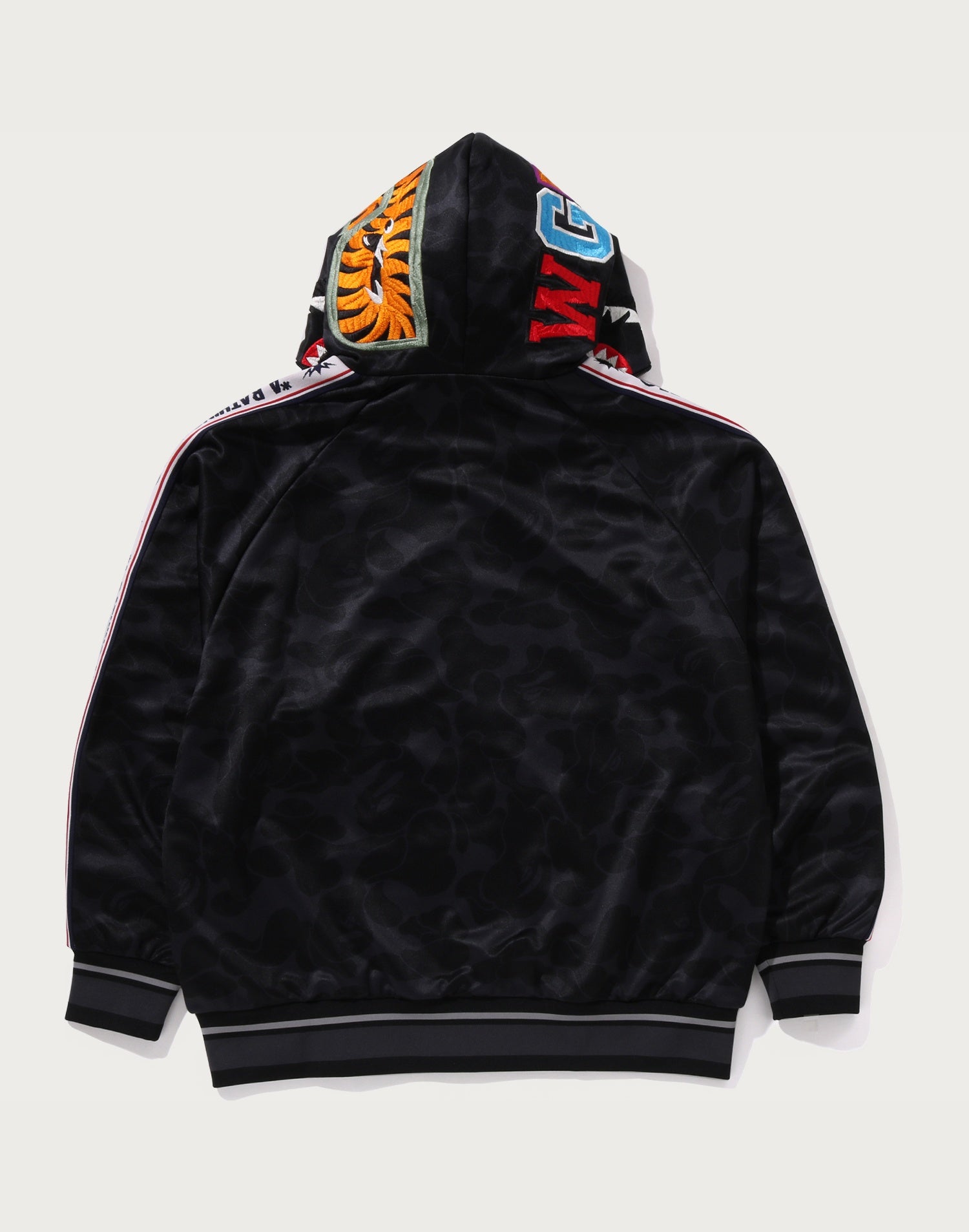 BAPE MENS SOLID CAMO RELAXED FIT SHARK FULL ZIP HOODIE JACKET