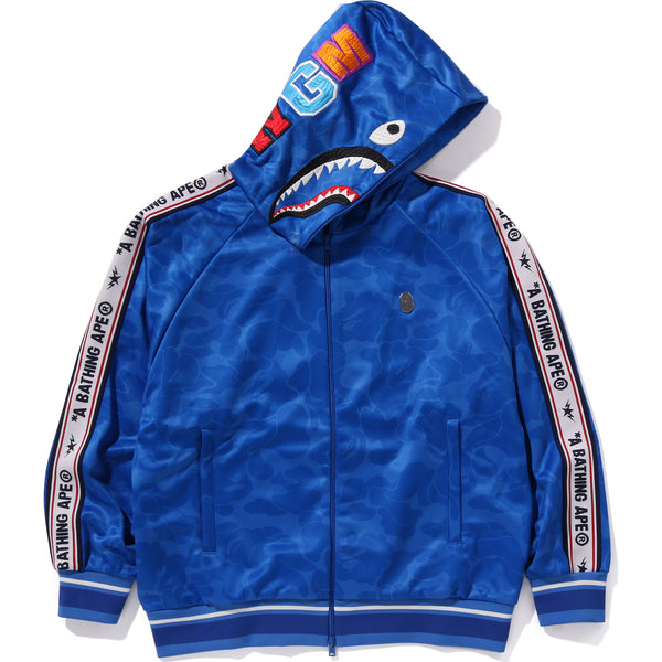 BAPE Mens Solid Camo Shark Hoodie – Relaxed Fit Full Zip Jacket