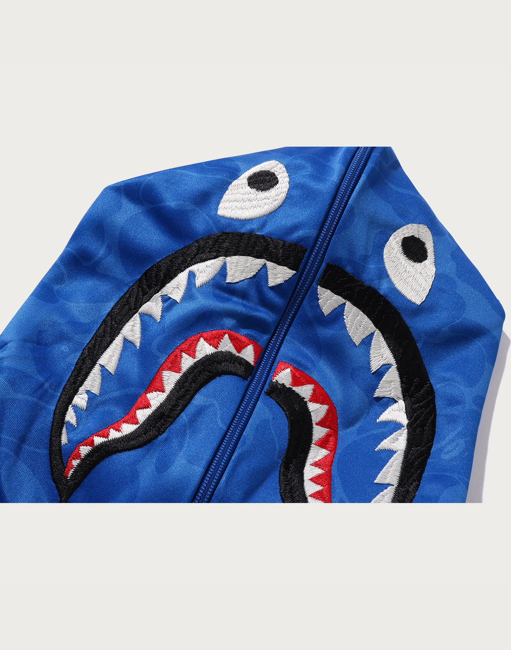 BAPE MENS SOLID CAMO RELAXED FIT SHARK FULL ZIP HOODIE JACKET