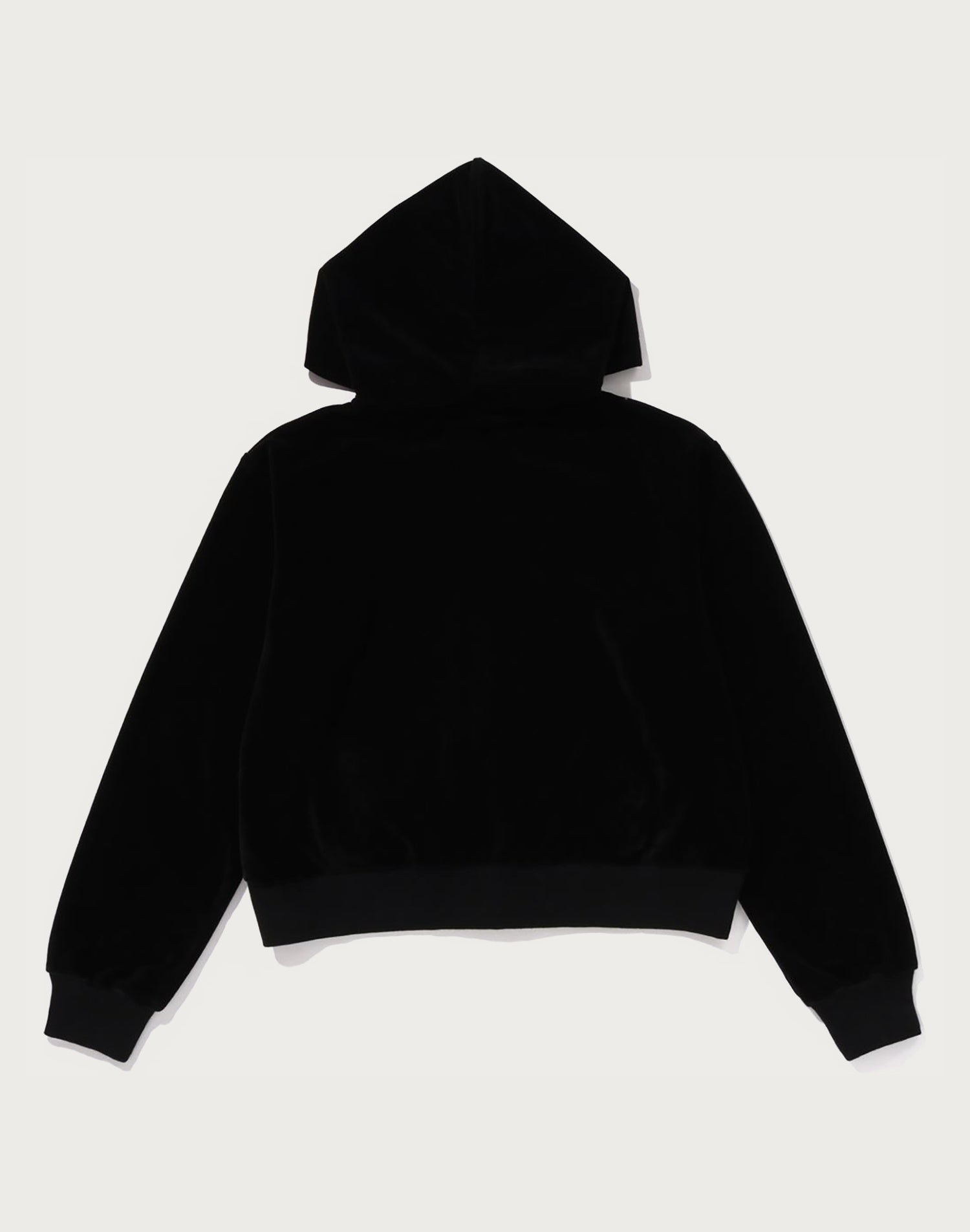 CRYSTAL STONE APE HEAD VELOUR ZIP HOODIE LADIES