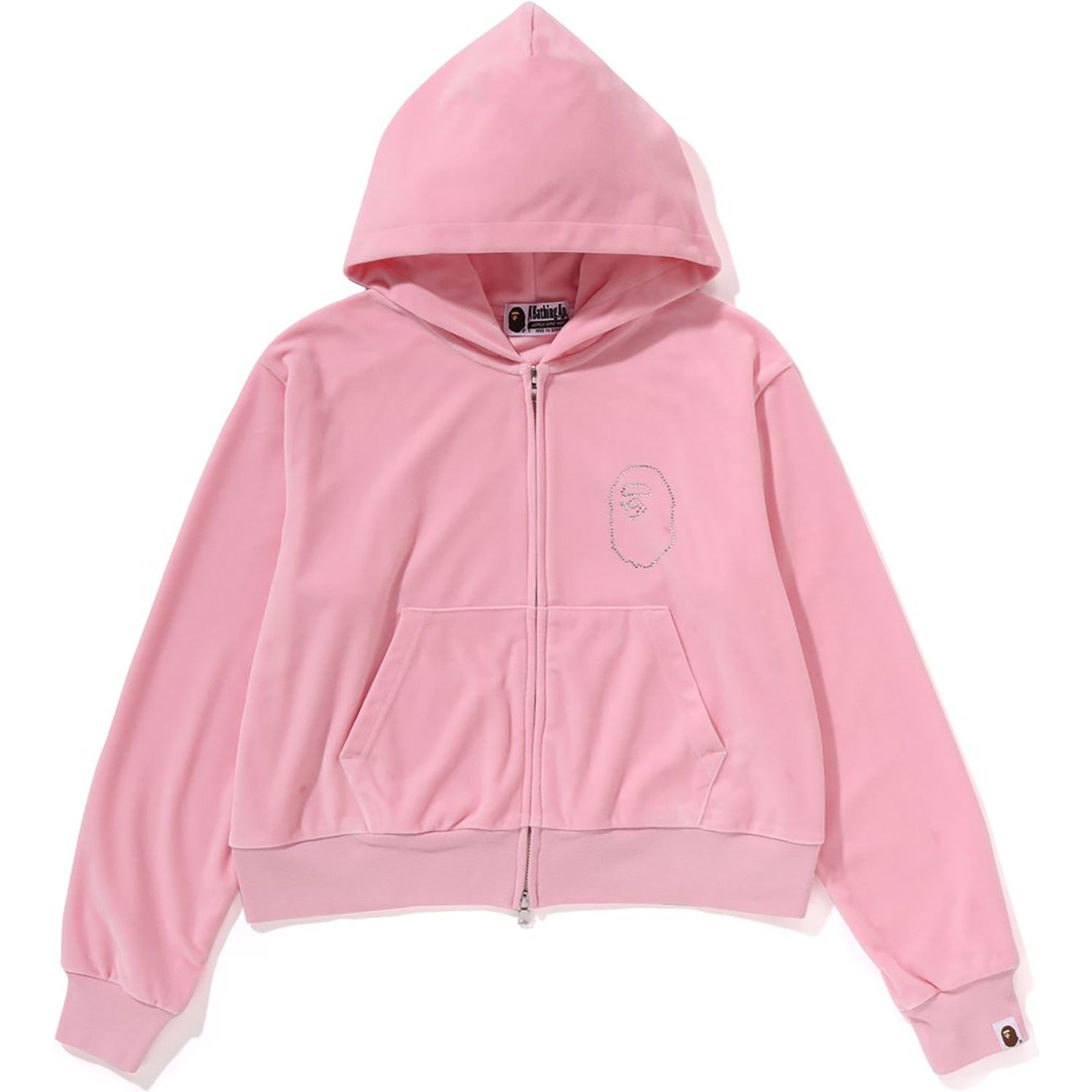 Ladies pink zip hoodie best sale