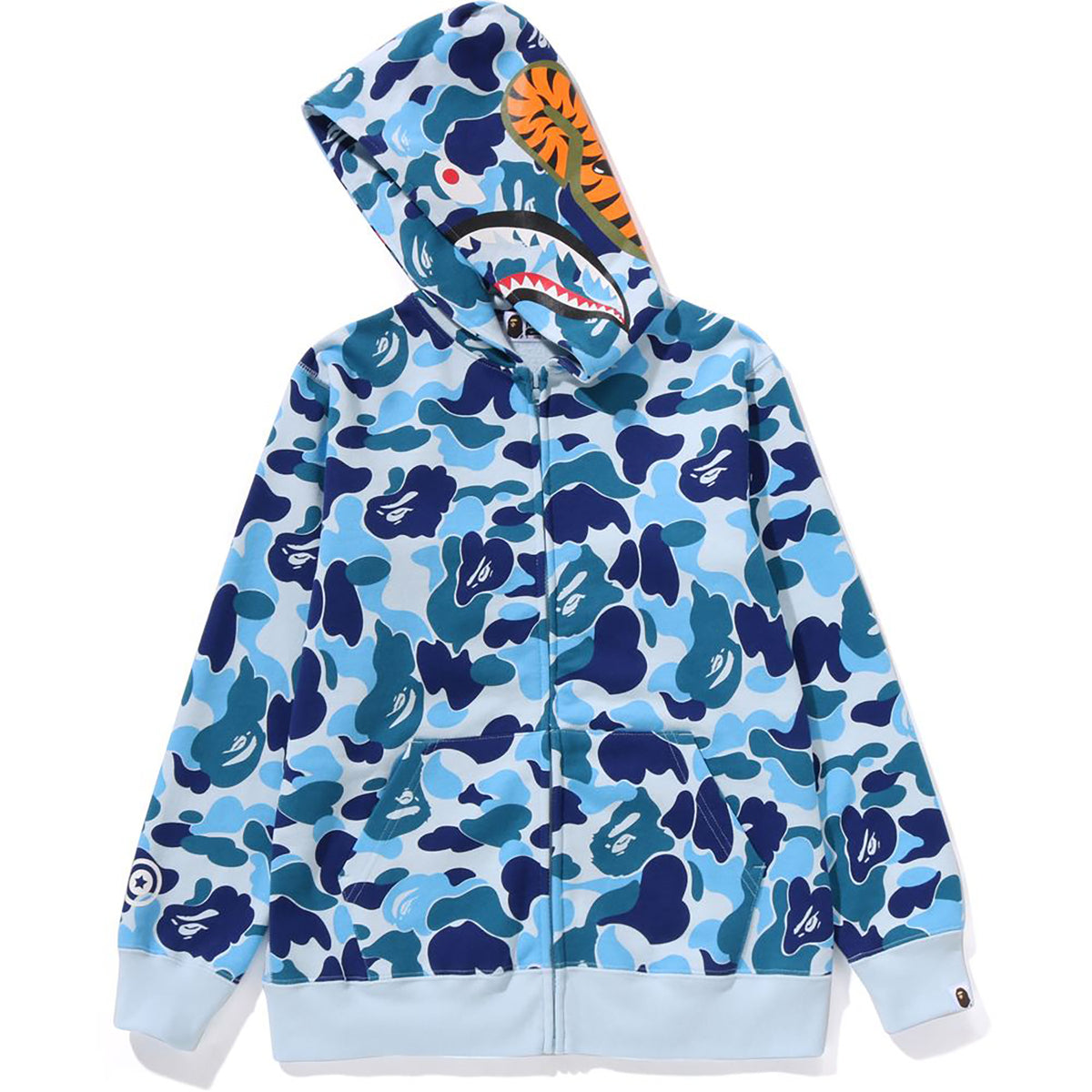 ABC CAMO SHARK ZIP HOODIE JR KIDS