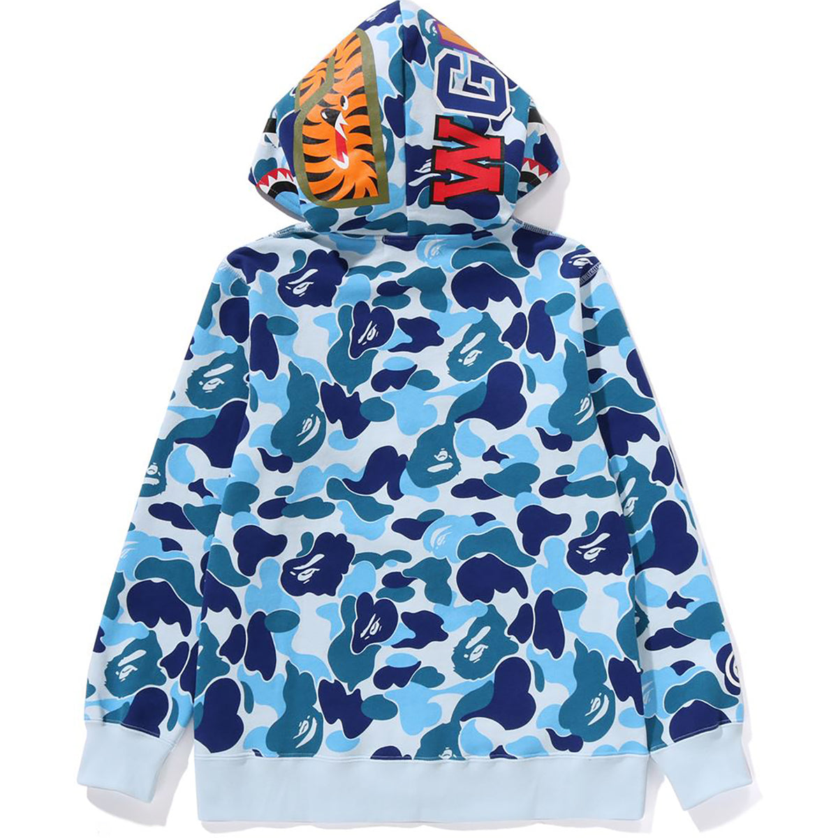 ABC CAMO SHARK ZIP HOODIE JR KIDS