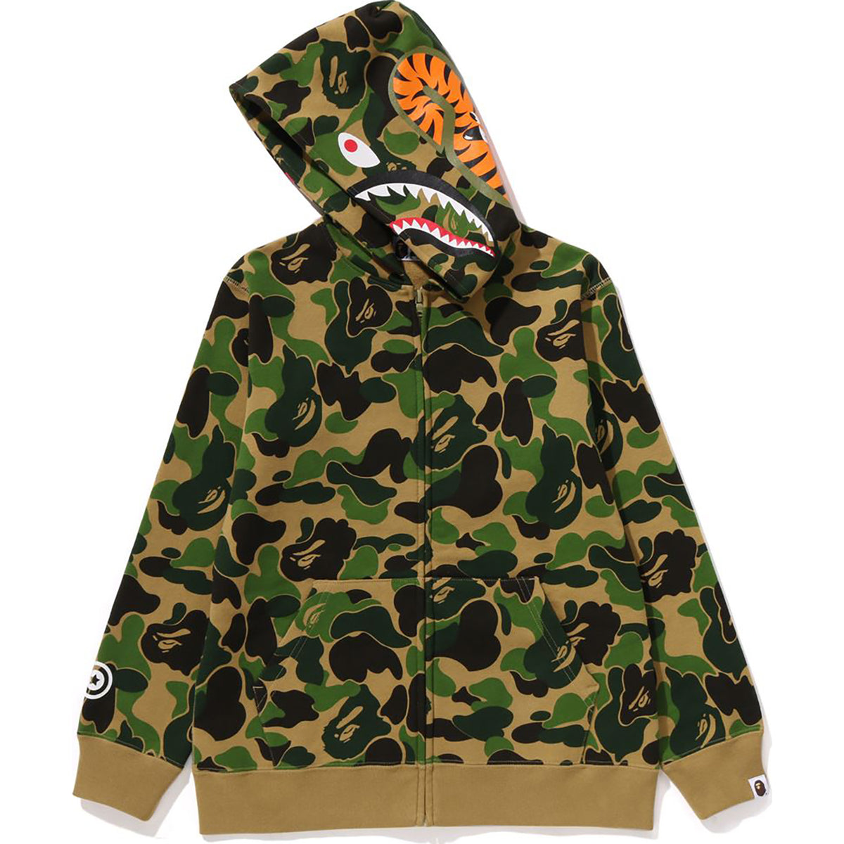 ABC CAMO SHARK ZIP HOODIE JR KIDS