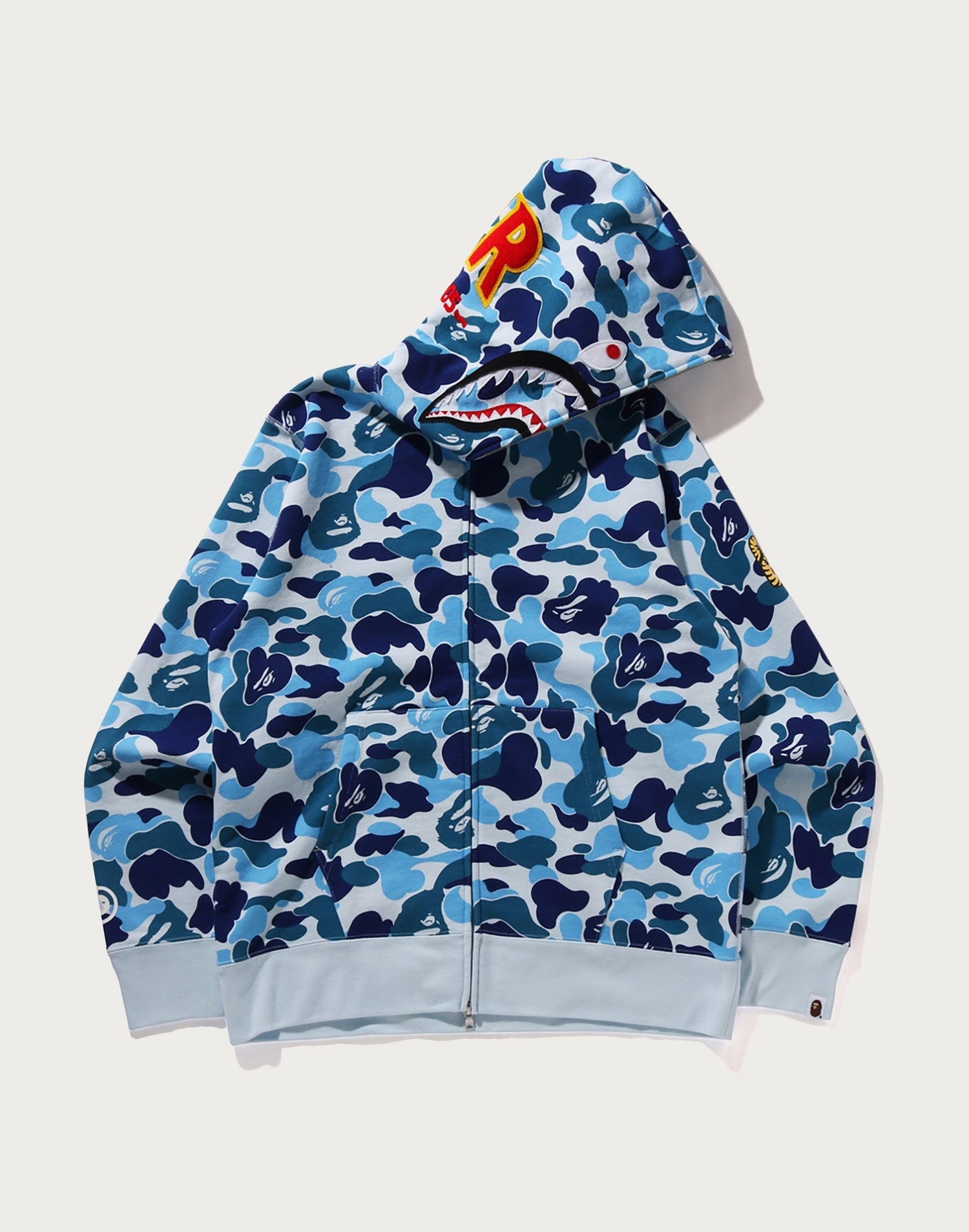 ABC CAMO SHARK FULL ZIP HOODIE MENS