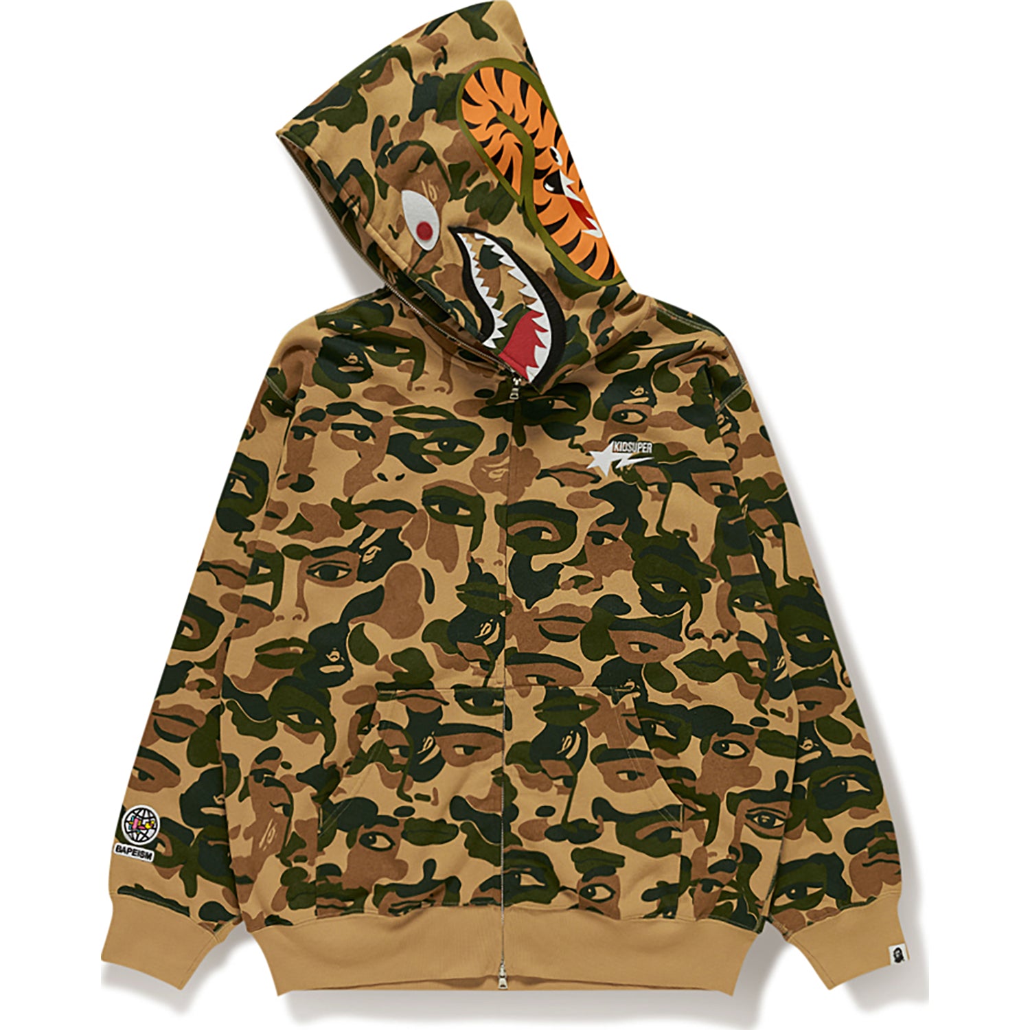 BAPE X KIDSUPER CAMO SHARK FULL ZIP HOODIE [PINK] - KidSuper