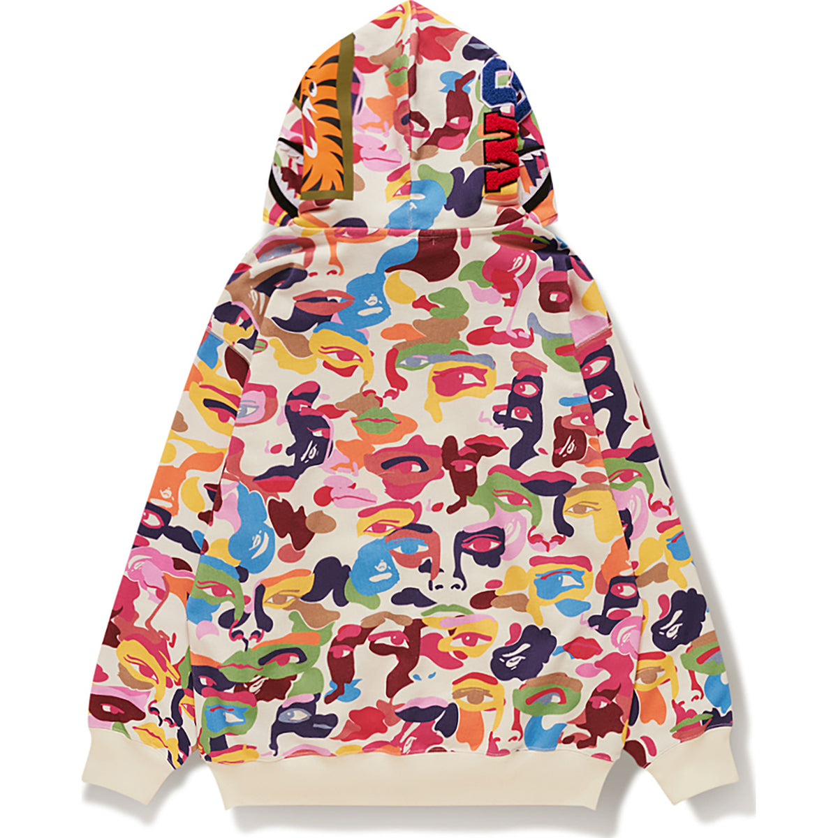 BAPE X KIDSUPER CAMO SHARK FULL ZIP HOODIE MENS
