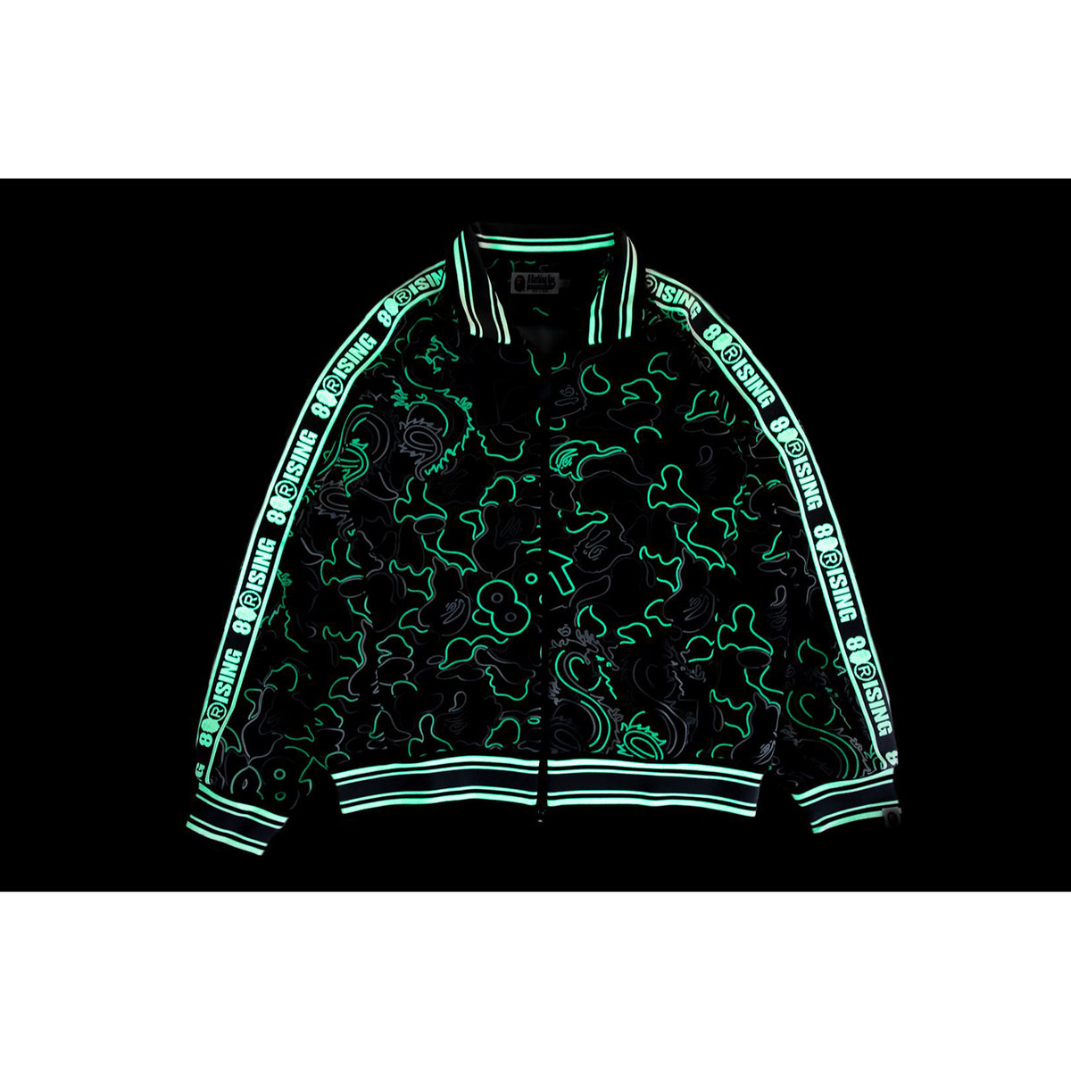 BAPE X 88RISING GLOW IN THE DARK CAMO TRACK JACKET MENS