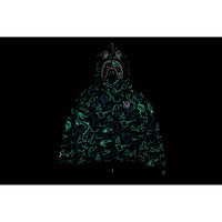 BAPE X 88RISING GLOW IN THE DARK CAMO SHARK FULL ZIP HOODIE MENS