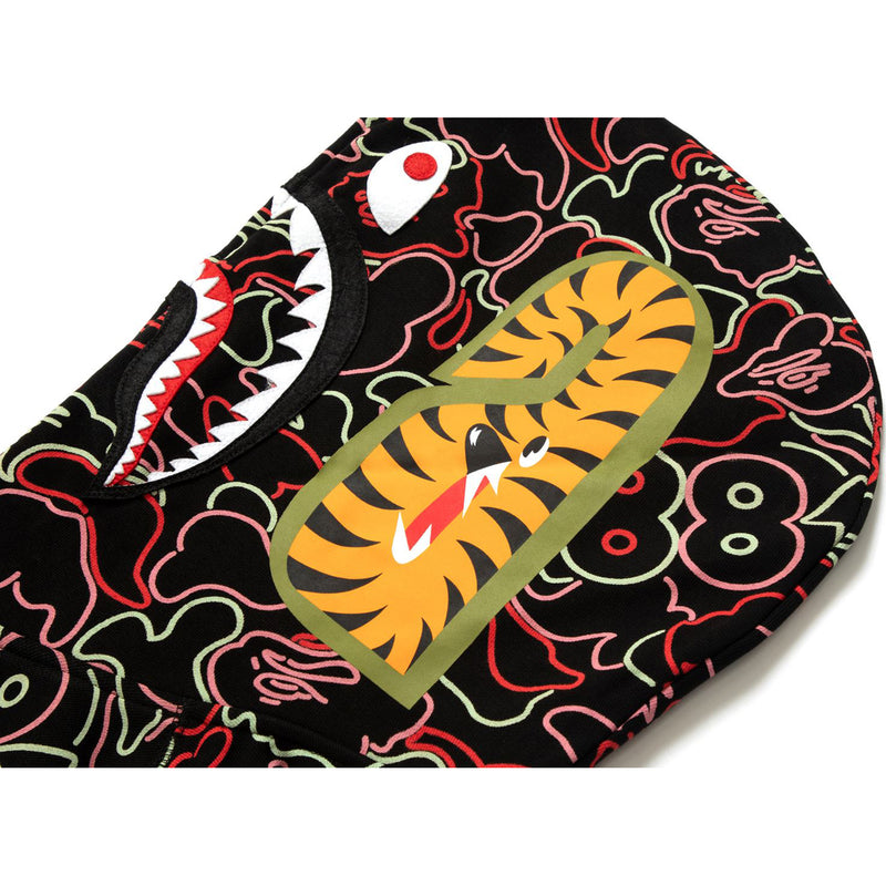 BAPE X 88RISING GLOW IN THE DARK CAMO SHARK FULL ZIP HOODIE MENS