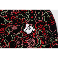 BAPE X 88RISING GLOW IN THE DARK CAMO SHARK FULL ZIP HOODIE MENS