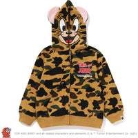 BAPE X TOM AND JERRY 85TH -  JERRY 1ST CAMO ZIP HOODIE KIDS