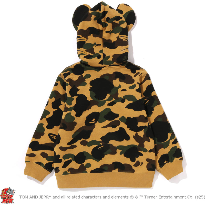 BAPE X TOM AND JERRY 85TH -  JERRY 1ST CAMO ZIP HOODIE KIDS