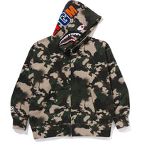 MAP CAMO SHARK FULL ZIP HOODIE MENS