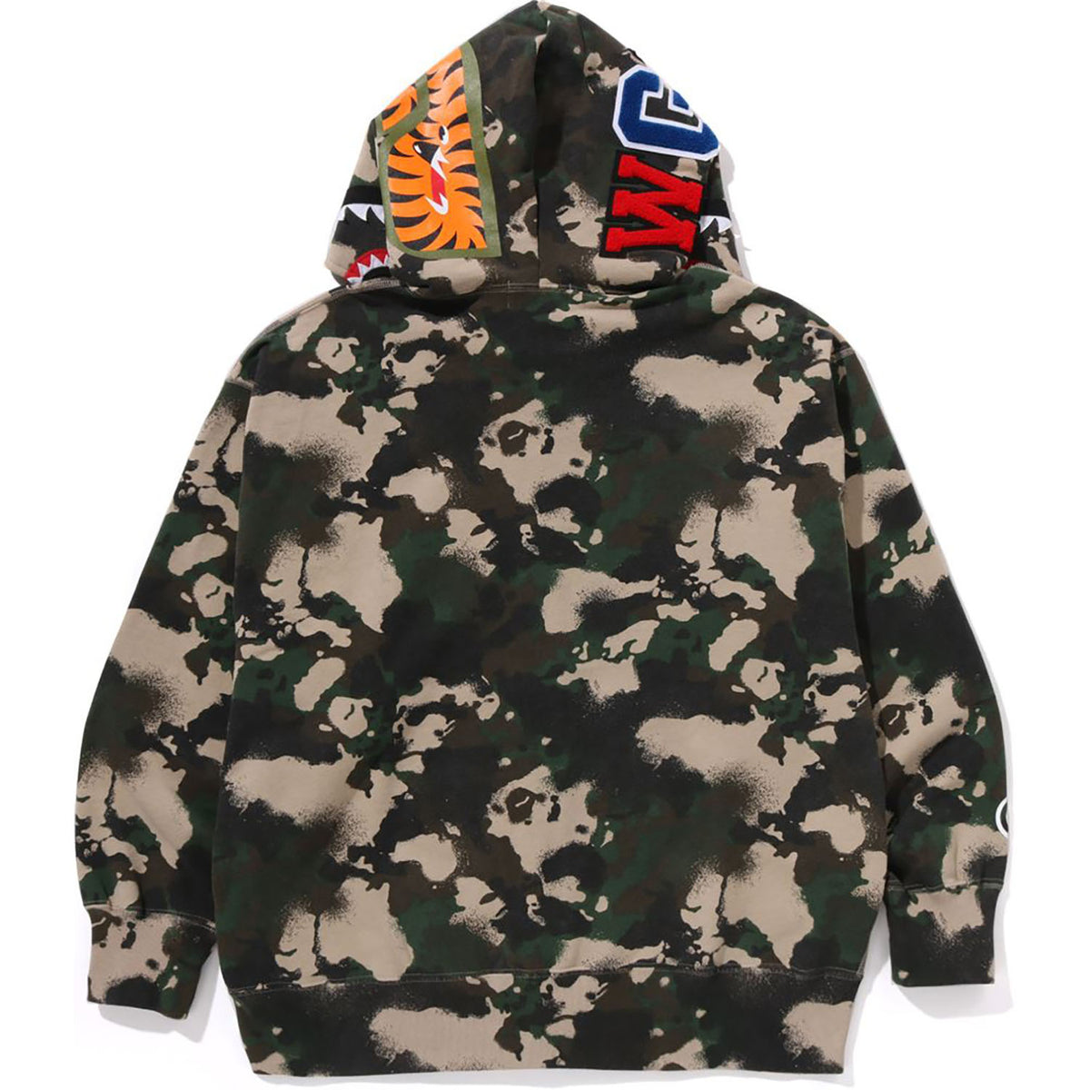 MAP CAMO SHARK FULL ZIP HOODIE MENS