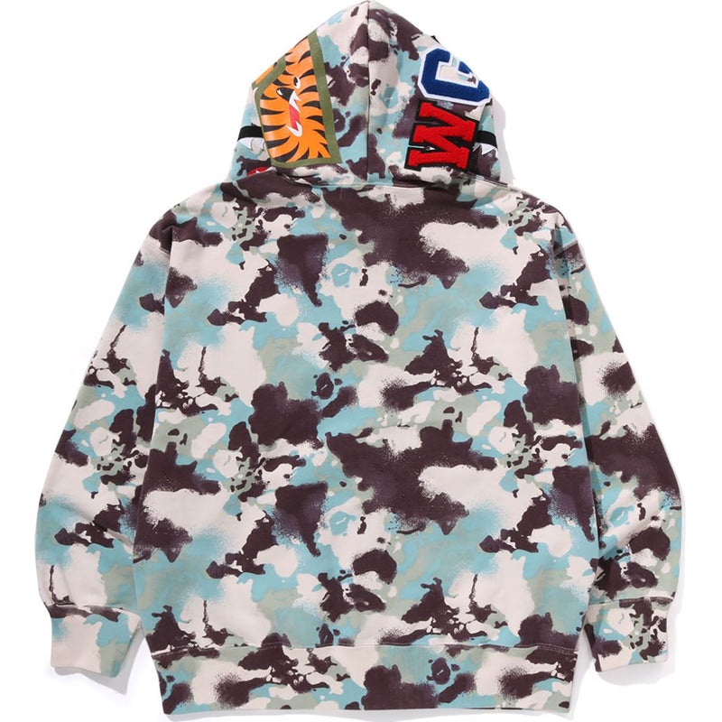 MAP CAMO SHARK FULL ZIP HOODIE MENS