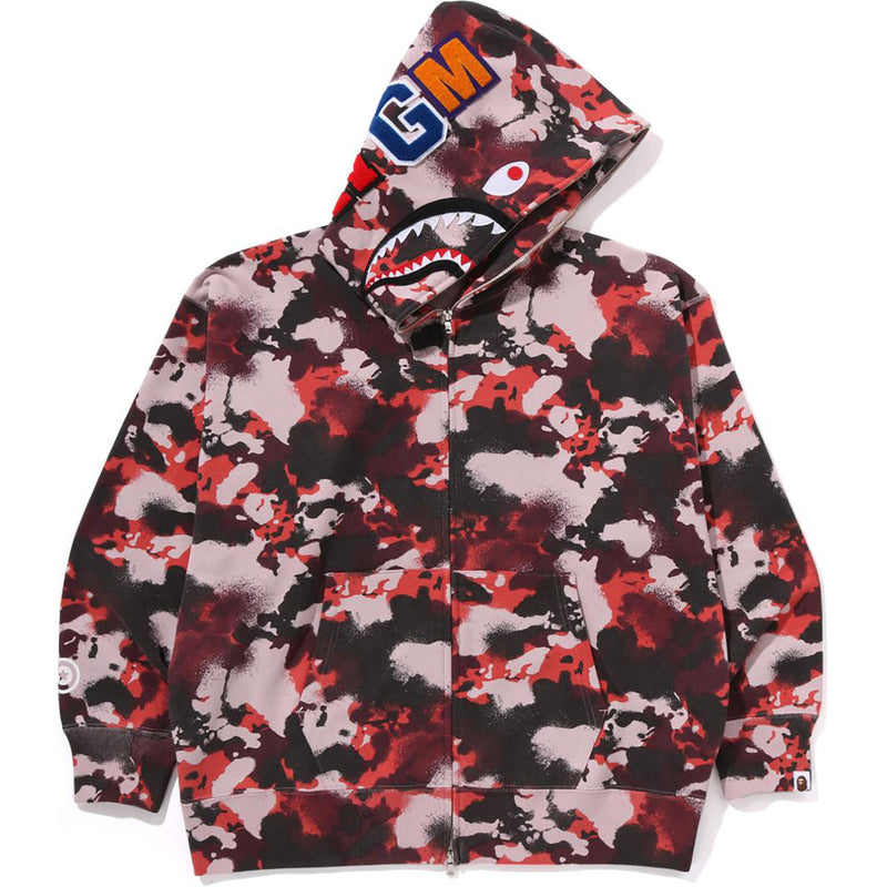 MAP CAMO SHARK FULL ZIP HOODIE MENS