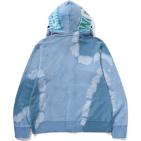 HAND DYE SHARK FULL ZIP HOODIE MENS