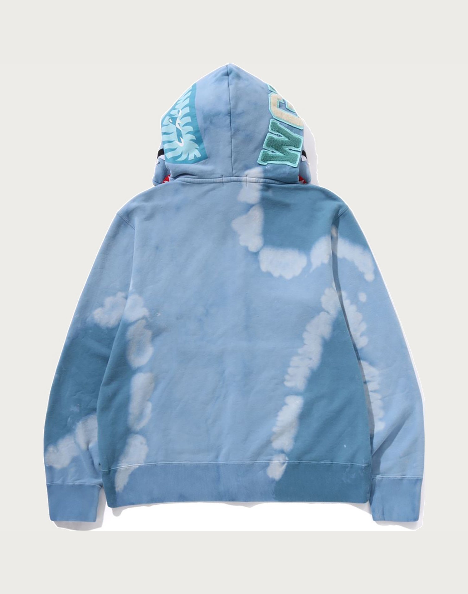 HAND DYE SHARK FULL ZIP HOODIE MENS