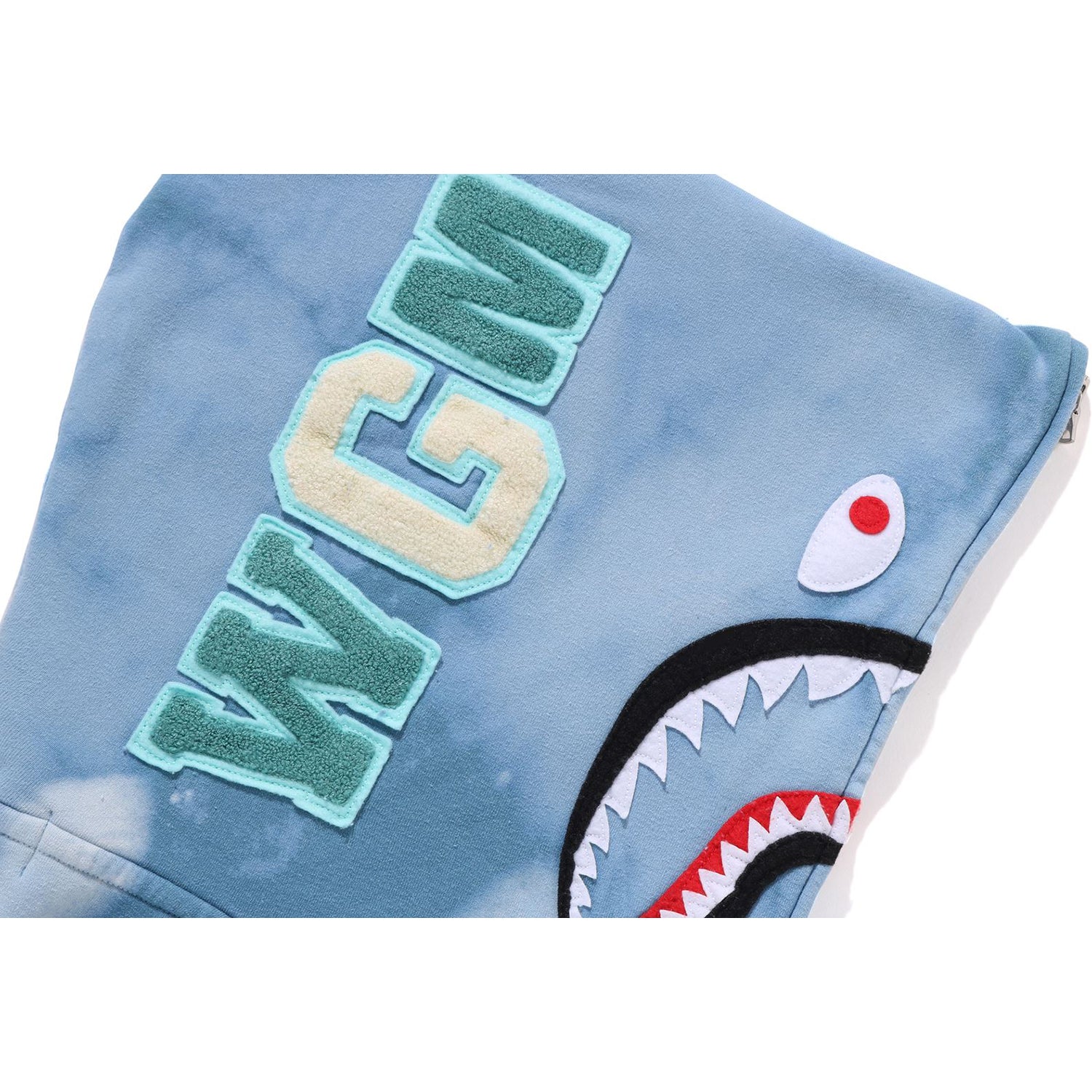 HAND DYE SHARK FULL ZIP HOODIE MENS
