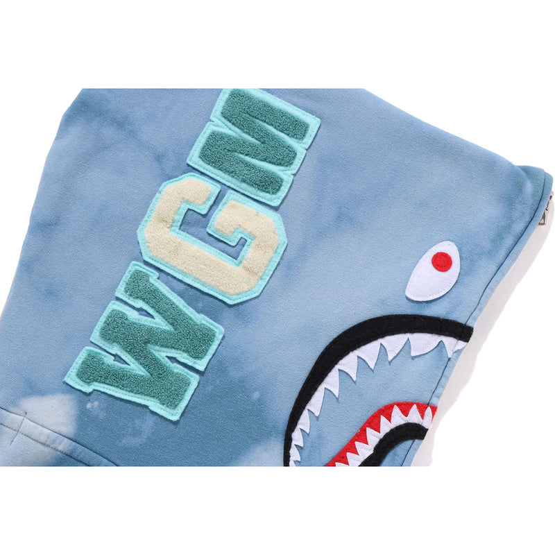 HAND DYE SHARK FULL ZIP HOODIE MENS