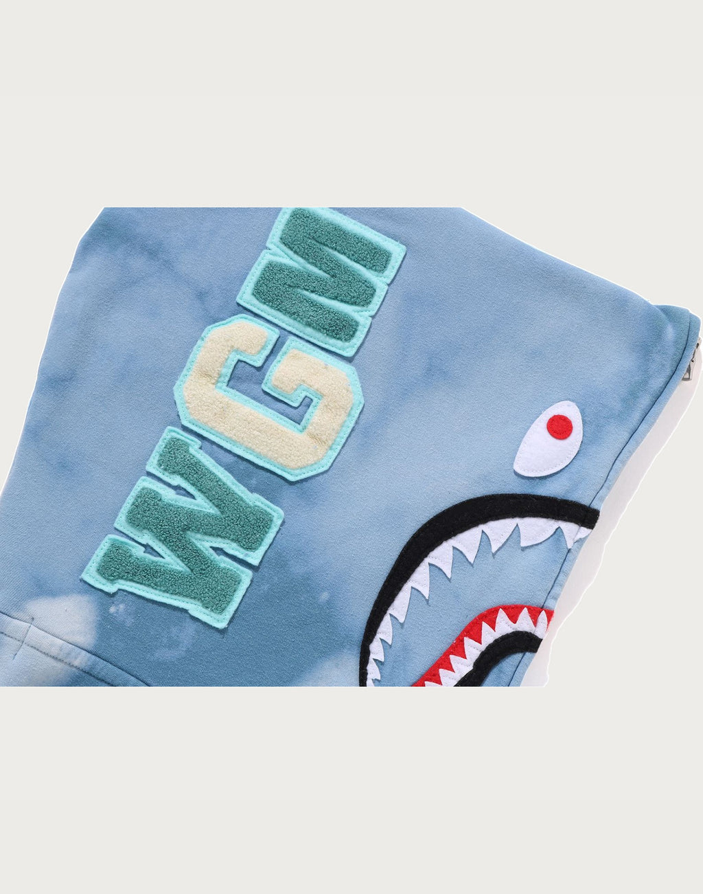 HAND DYE SHARK FULL ZIP HOODIE MENS
