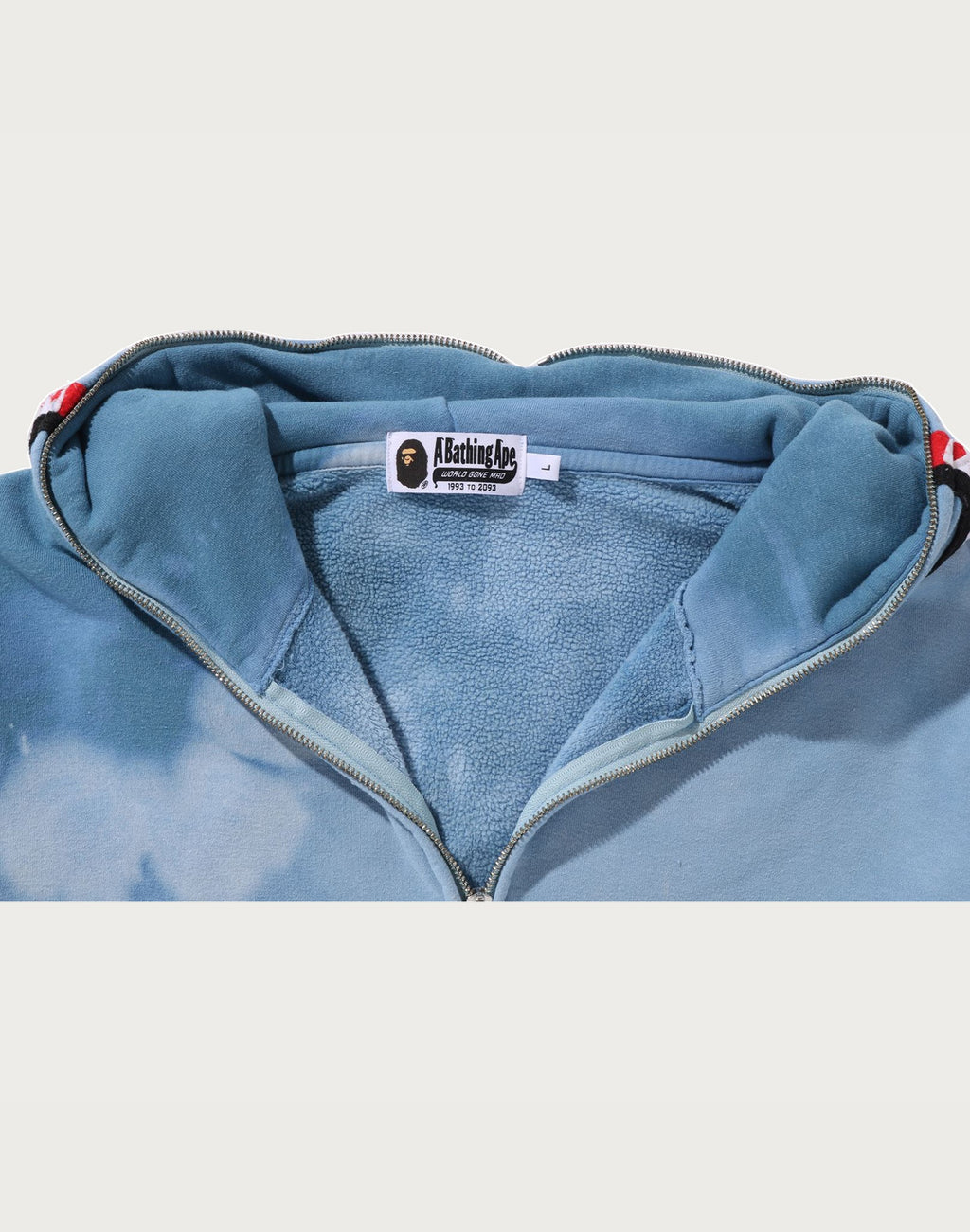 HAND DYE SHARK FULL ZIP HOODIE MENS