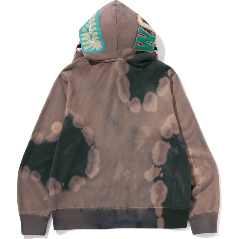 HAND DYE SHARK FULL ZIP HOODIE MENS