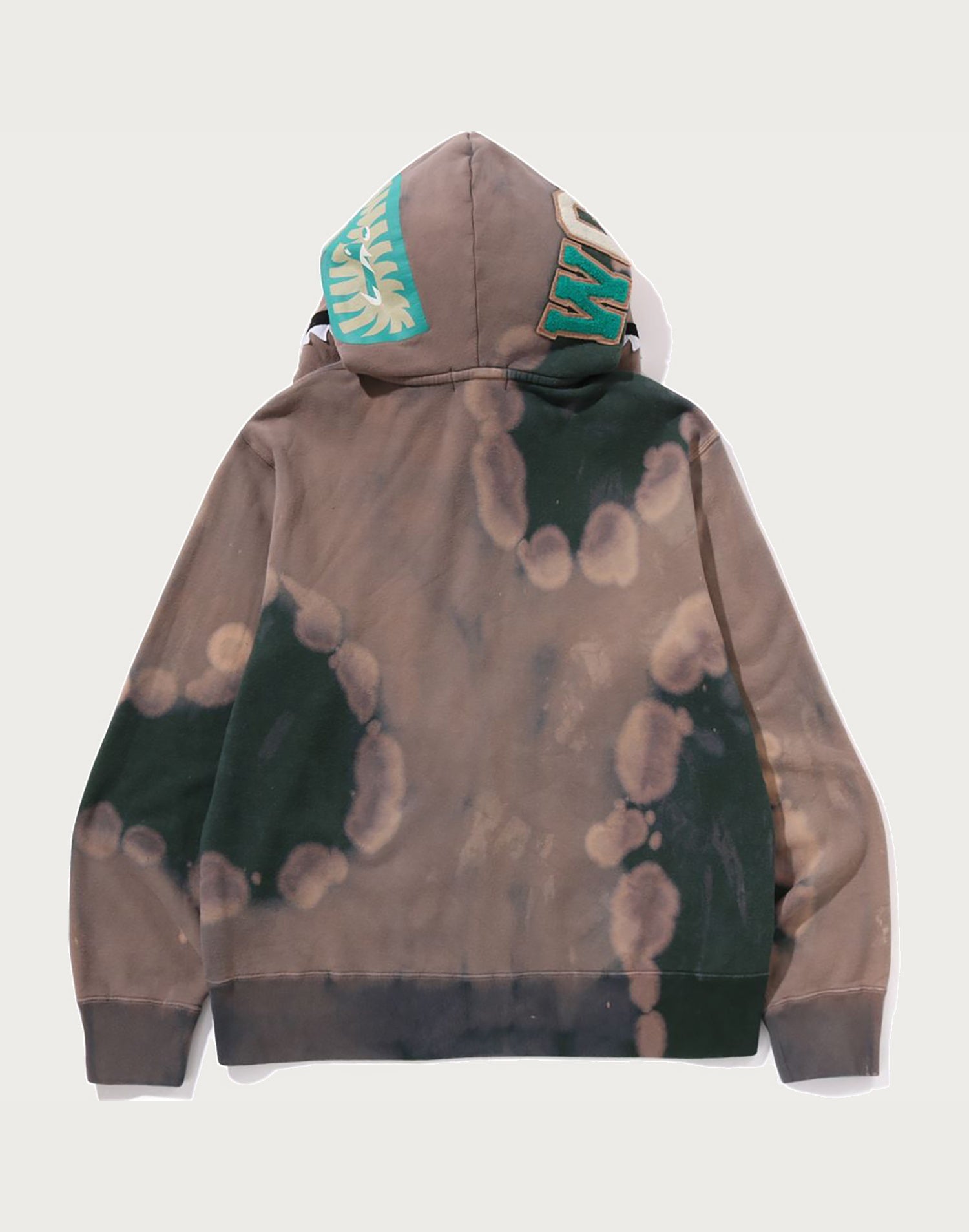 HAND DYE SHARK FULL ZIP HOODIE MENS
