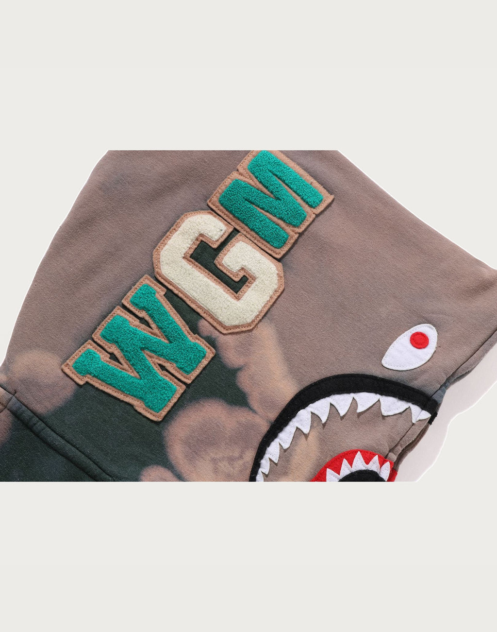 HAND DYE SHARK FULL ZIP HOODIE MENS