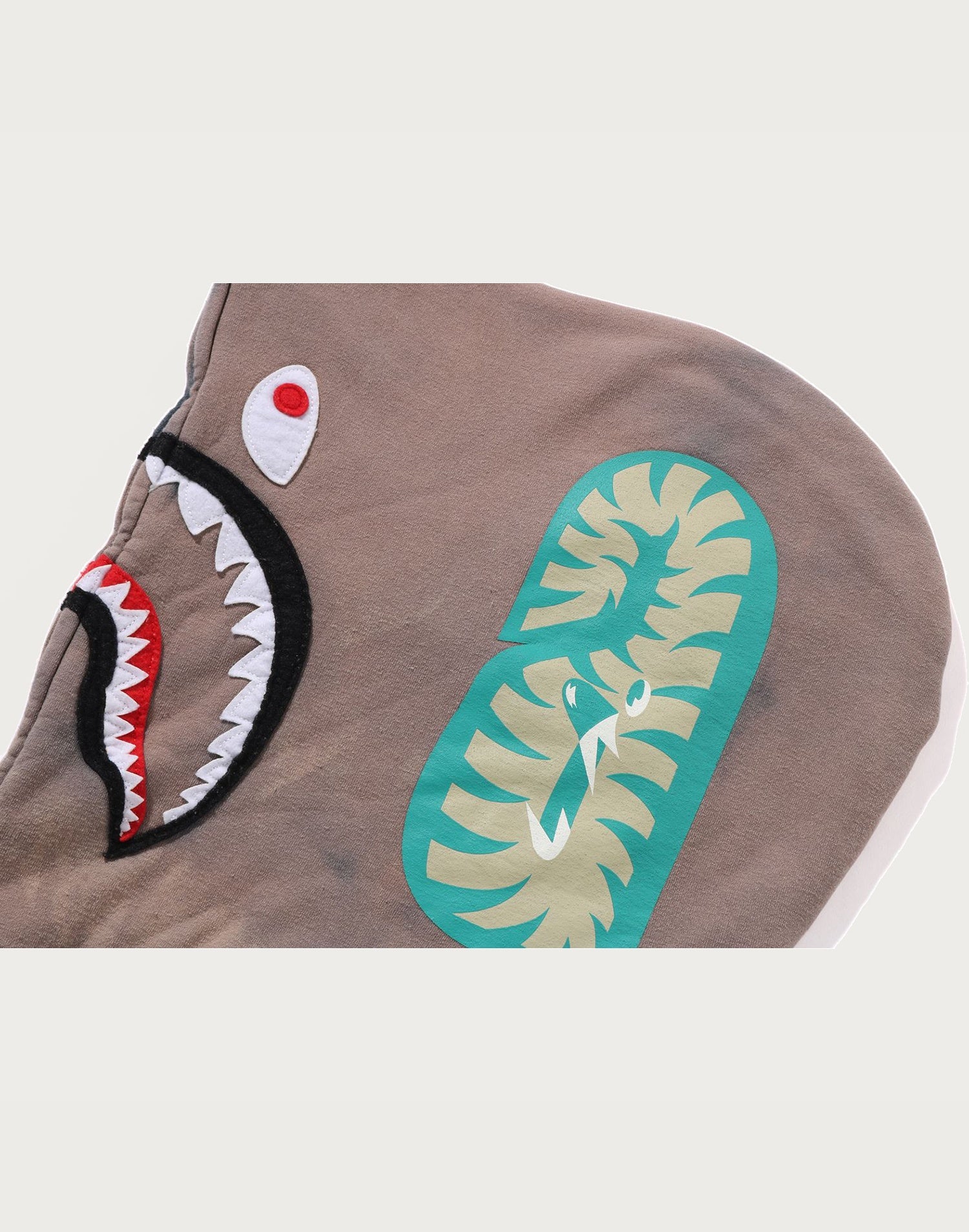 HAND DYE SHARK FULL ZIP HOODIE MENS
