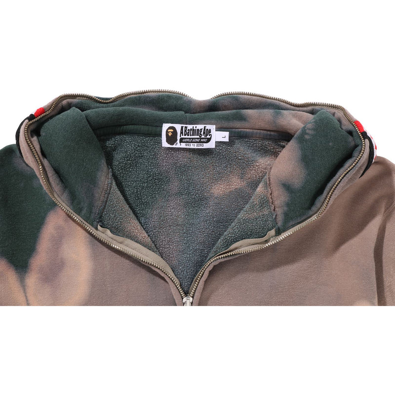 HAND DYE SHARK FULL ZIP HOODIE MENS